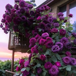 Роза Плетистая Плум Пэшн купить по цене от 610р. в интернет-магазине «Посадика» с доставкой почтой в в Фокиное и по всей России – [изображение №1].